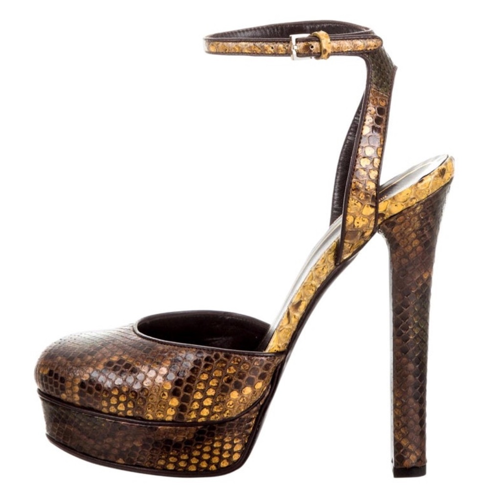 Gucci 90th anniversary ad, fall runway python snakeskin 
Worn one evening
